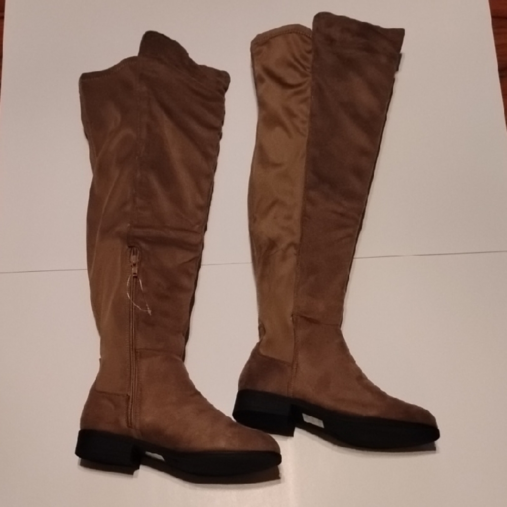 Z-024 Wild Diva Tan Over the Knee Boots